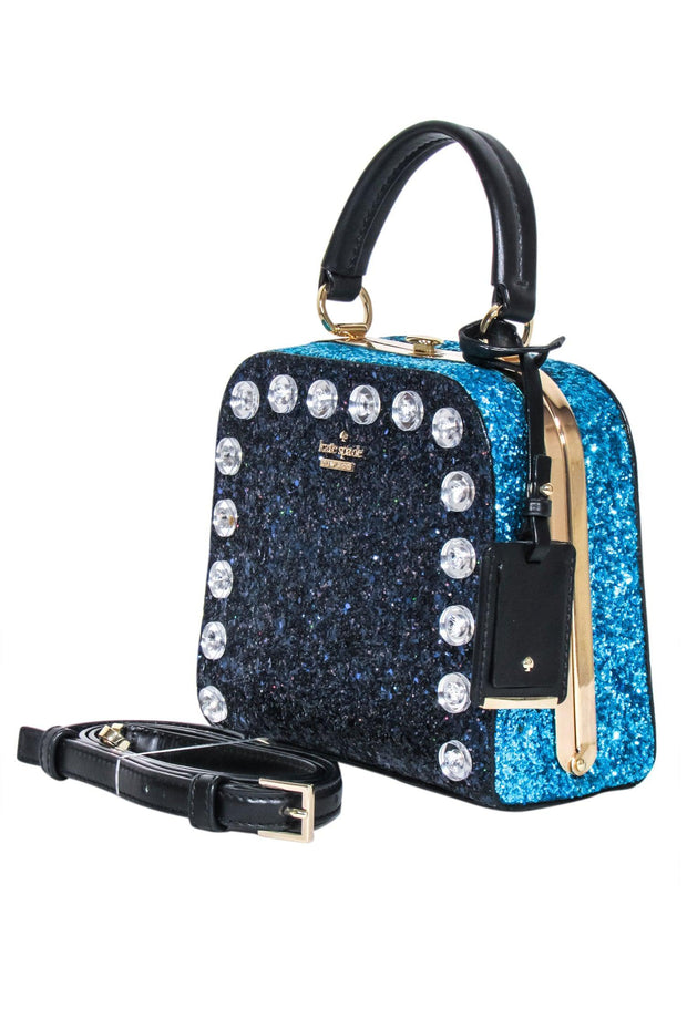 Current Boutique-Kate Spade - Blue Violina Glitter Crossbody Bag