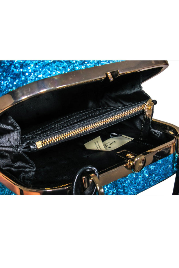 Current Boutique-Kate Spade - Blue Violina Glitter Crossbody Bag