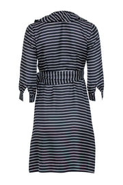 Current Boutique-Kate Spade - Dark Navy & White Striped "Daniella" Wrap Dress Sz 00