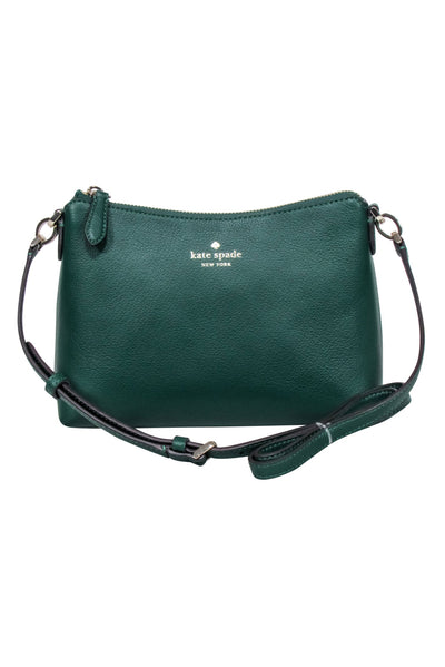 Current Boutique-Kate Spade - Emerald Green Pebbled Leather Crossbody Bag