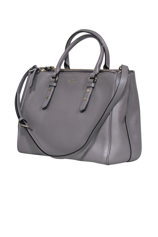Current Boutique-Kate Spade - Grey Pebbled Leather Large Tote