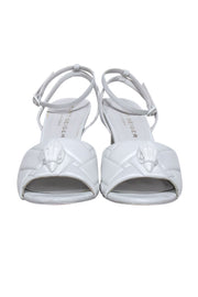 Current Boutique-Kurt Geiger - White Leather Toe Detail Open Toe Pumps Sz 11