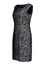 Current Boutique-Lafayette 148 - Black & White Speckled Ombre Sheath Dress Sz 6