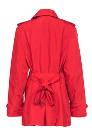 Current Boutique-Lauren by Ralph Lauren - Red Weather Trench Coat Sz XL