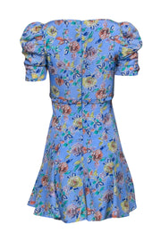 Current Boutique-Likely - Blue Babydoll Floral Print Mini Dress Sz 00