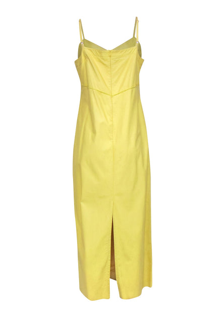 Maison Martin Margiela Yellow shops Ruched Sheath Tank Maxi Dress L NEW Ribbed Cotton