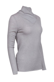 Current Boutique-M.M.LaFleur - Grey Wrap V-Neckline Cashmere Sweater Sz XS