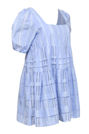 Current Boutique-Maje - Blue Eyelet Embroidery Trim Dress Sz 6