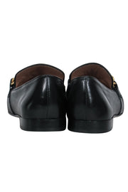 Current Boutique-Mara Bini - Black & White Color Block Loafers w/ Gold Chain Sz 7.5