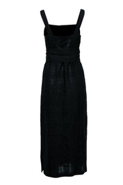 Current Boutique-Mara Hoffman - Black Sleeveless Maxi Dress w/ Button Down Front Sz S