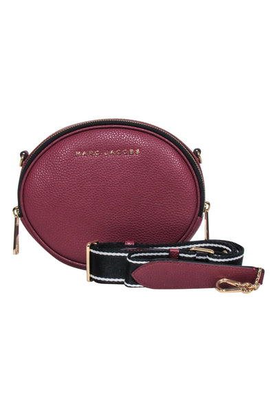 Current Boutique-Marc Jacobs - Red Pebbled Leather Round Crossbody Bag