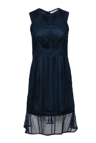 Current Boutique-Marie Oliver - Navy Lace Sleeveless Sheath Dress Sz 4