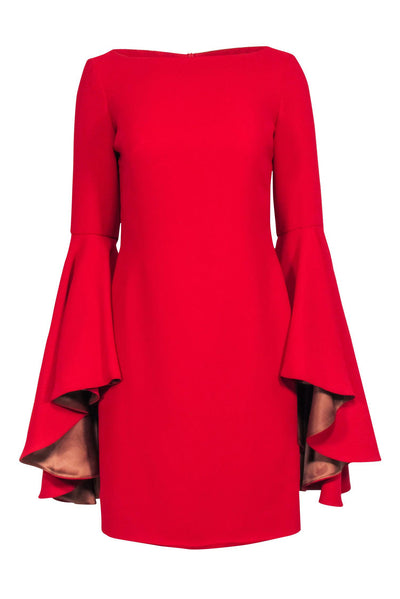 Current Boutique-Marlene Olivier - Red Bell Sleeve Dress Sz 6
