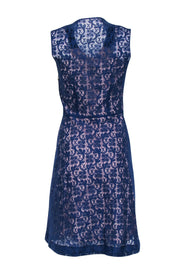 Current Boutique-Mayle - Blue Sleeveless Lace A-line Dress Sz 8