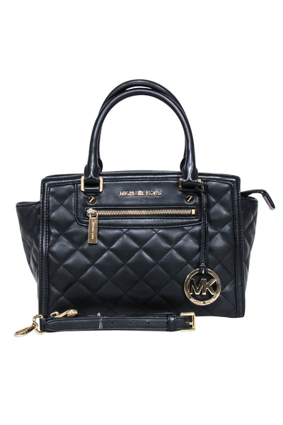 Current Boutique-Michael Kors - Black Quilted Leather Satchel Bag