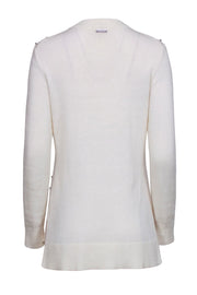 Current Boutique-Michael Michael Kors - Ivory Embellished Wool Blend Sweater Sz M