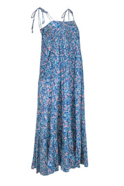 Current Boutique-Mirth - Blue & Pink Floral Print Maxi Dress Sz S