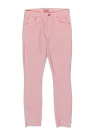 Current Boutique-Mother - Light Pink Skinny Jeans w/ Frayed Hem Sz 26