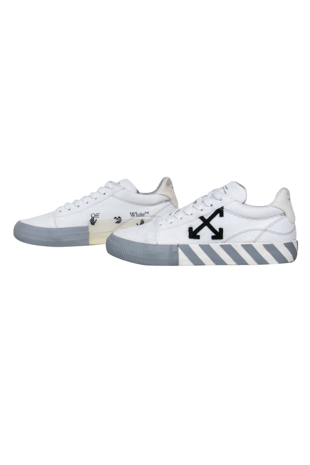 Current Boutique-Off-White - White Seakers w/ Logo & Tag Detail Sz 9