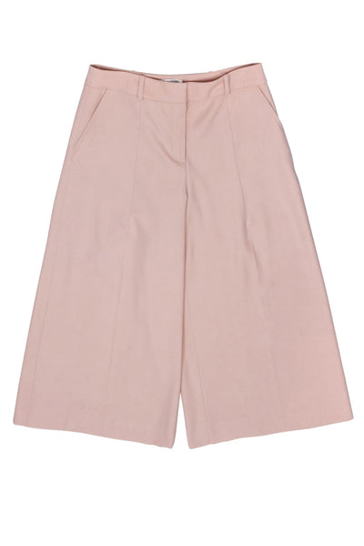 Current Boutique-Oscar De La Renta - Blush Pink Wide Crop Pant Sz 10