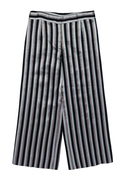 Current Boutique-Protagonist - Black, Silver, & Pink Stripe Wide Leg Pant Sz 4
