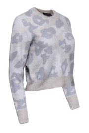 Current Boutique-Rag & Bone - Beige & Grey Leopard Print Mohair Blend Sweater Sz XXS