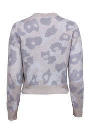 Current Boutique-Rag & Bone - Beige & Grey Leopard Print Mohair Blend Sweater Sz XXS