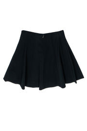 Current Boutique-Rebecca Taylor - Black Ponte A-line Skirt w/ Silk Trim Sz 8