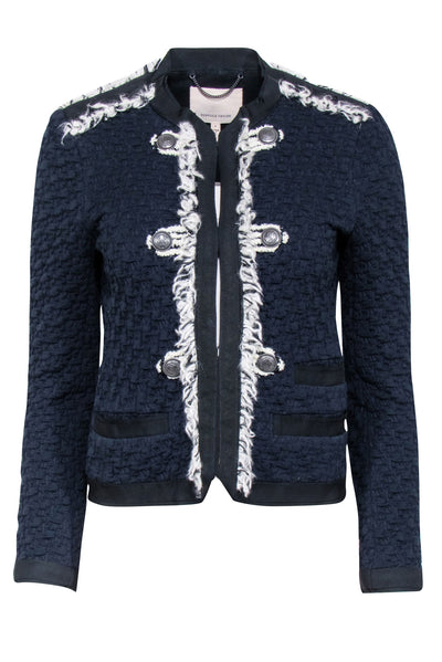 Current Boutique-Rebecca Taylor - Navy "Lana" Tweed Jacket Sz 4