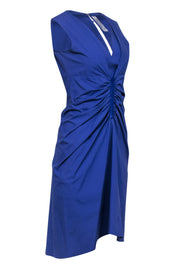 Current Boutique-Reed Krakoff - Purple Ruched Middle V Neckline Sleeveless Dress Sz 4