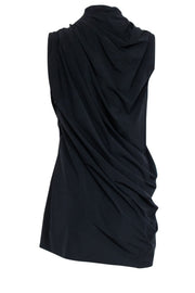 Current Boutique-Rick Owens - Black Fringe Detail Mini Dress Sz 4