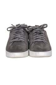 Current Boutique-Santoni - Grey Suede Sneakers w/ Shearling Lining Sz 8