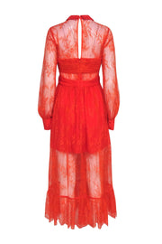 Current Boutique-Self-Portrait - Red Lace Maxi Formal Dress Sz 6