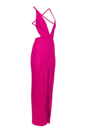 Current Boutique-Solace London - Magenta Pink Cross Back Formal Dress Sz 2
