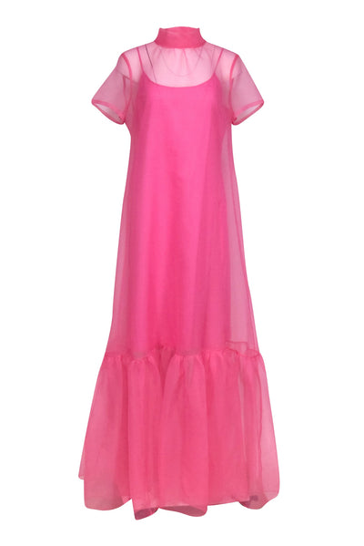 Current Boutique-Staud - Bubble Gum Pink Organza "Calluna" Dress Sz L