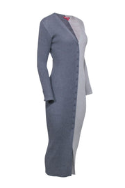 Current Boutique-Staud - Grey Knit Two-Tone Maxi Dress Sz L