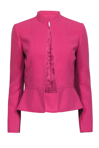 Current Boutique-Tahari - Pink Blazer w/ Padded Shoulders & Princess Seams Sz 4