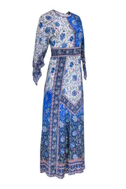 Current Boutique-Tanvi Kedia - Blue Multi Paisley Print Dress Sz 4