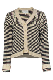 Current Boutique-The Great - Brown & Cream Striped Cardigan Sz 2