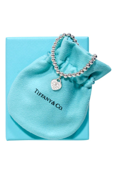 Current Boutique-Tiffany & Co. - Sterling Silver Heart Tag Beaded Bracelet