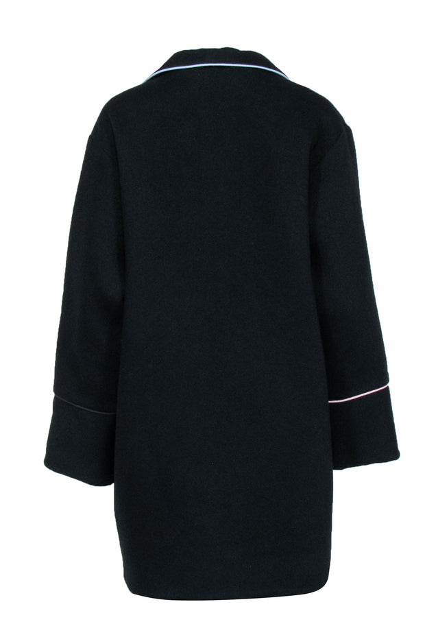 Current Boutique-Tiko Paksa - Black w/ Multi Color Trim Detail Coat Sz L