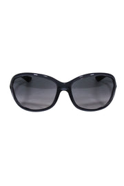 Current Boutique-Tom Ford - Translucent Dark Blue Rounded Sunglasses w/ Gold Detail