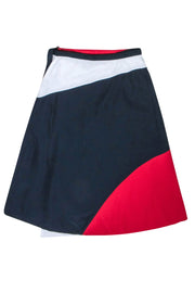 Current Boutique-Tommy Hilfiger - Navy, Red & White Color Blocked Wrap Skirt Sz 12