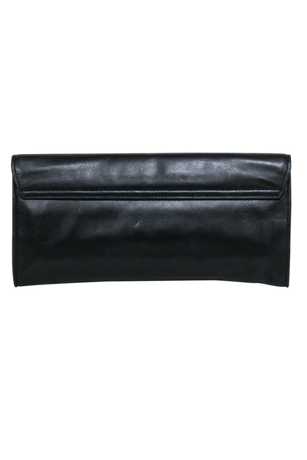 Current Boutique-Tory Burch - Black Leather Long Clutch