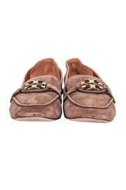 Current Boutique-Tory Burch - Brown Suede Loafers w/ Logo Toes Sz 6