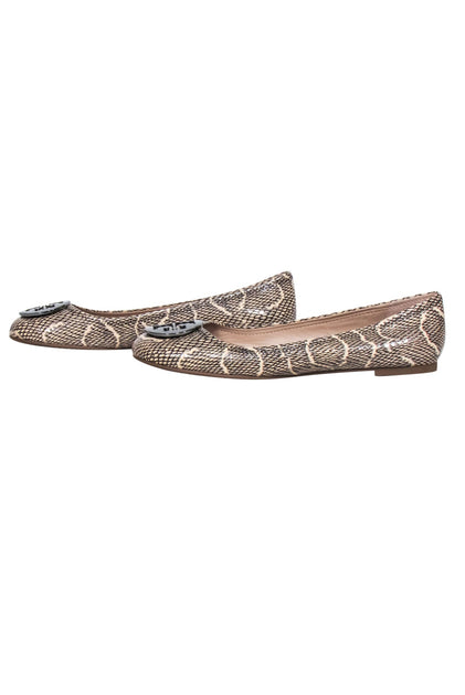 Tory burch snake print hot sale flats