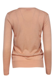 Current Boutique-Tory Burch - Peach Wool V-neck Cardigan Sz XS