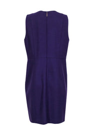 Current Boutique-Tory Burch - Purple Wool Blend Sleeveless Shift Dress Sz 14