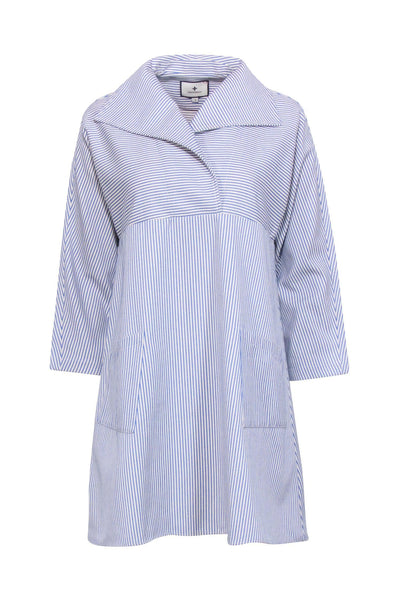 Current Boutique-Tuckernuck - Ivory & Blue Stripe Tunic Shirt Dress Sz S