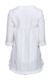 Current Boutique-Tuckernuck - White Ruffled Babydoll Mini Dress Sz XS
